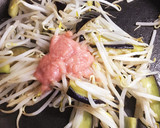 もやしとなすのたらこソース炒め作り方2写真