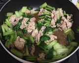 鰹節風味♪小松菜、豚肉のオイスター卵炒め作り方6写真