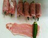 オクラ豚ロール☆バターぽん酢ソース☺作り方2写真