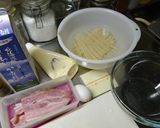 マヨネーズで作る簡単カルボナーラ風パスタ作り方1写真