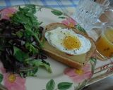 チーズと目玉焼きのオープントースト！作り方2写真