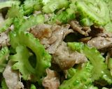 ゴーヤ好きの為の薄切り肉ルビーソルト風味作り方5写真