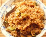 黒にんにく味噌の炊き込みチャーハン♪作り方4写真