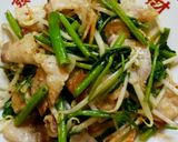 豚バラ肉と空真菜のピリ辛炒め作り方7写真