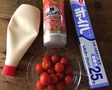 簡単おつまみ！プチトマトのマヨネーズ焼き作り方1写真