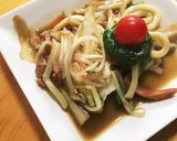 いつもの焼うどん☆少しカレー味作り方7写真