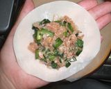 カリッ!モチッ!餃子の皮で簡単ニラ饅頭☆作り方3写真