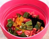 ピリッ！パプリカとひじきの柚子胡椒パスタ作り方3写真