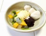 【ふりふりクリーム】白玉クリームあんみつ作り方13写真