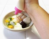 【ふりふりクリーム】白玉クリームあんみつ作り方14写真