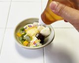 【ふりふりクリーム】白玉クリームあんみつ作り方15写真