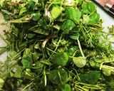 栄養満点 野草のジェノベーゼ作り方1写真
