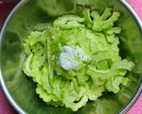 豆腐でつくるゴーヤのチヂミ作り方2写真