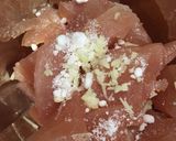 ハワイアンポキ 海苔の佃煮丼作り方1写真
