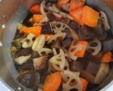 簡単！蓮根とごぼう蒟蒻 鶏むね肉の煮物＊作り方8写真