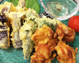 簡単！サクサクっジューシーとり天&夏野菜作り方8写真