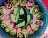＊ズッキーニと豚肉のくるくるピリ辛煮＊作り方4写真