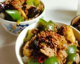 ピリ辛旨！揚げない麻婆茄子丼♪作り方7写真