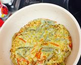 コンビニカット野菜で小麦粉無お好み焼き風作り方2写真