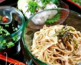 簡単ランチ♪卵混ぜ蕎麦とごま紫蘇おにぎり作り方5写真