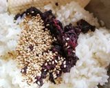 簡単ランチ♪卵混ぜ蕎麦とごま紫蘇おにぎり作り方7写真