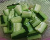 ササミと茄子とおばけきゅうりの甘辛炒め作り方1写真