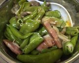 ベーコンと万願寺とうがらしの胡麻和え作り方7写真