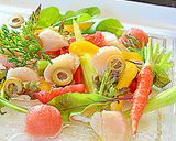 霜降りホタテと野菜をタラコソースで♪作り方4写真
