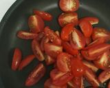 トマトとバジルのペペロンチーノ作り方1写真
