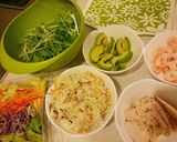 野菜たっぷり☆チキンとエビの生春巻作り方1写真