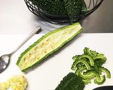 大量消費♪ゴーヤとするめさきいかの甘酢漬作り方1写真