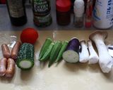 夏野菜のパスタ　ナンプラー風味作り方1写真