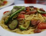 夏野菜のパスタ　ナンプラー風味作り方11写真