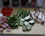夏野菜のパスタ　ナンプラー風味作り方2写真