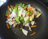 ズッキーニ麺de五目固焼きそば風作り方6写真
