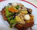 ズッキーニ麺de五目固焼きそば風作り方8写真