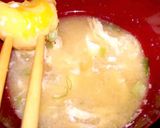 ぷりっぷり★濃厚【冷凍卵とアゲの味噌汁】作り方5写真
