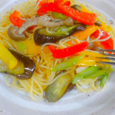 夏野菜のペペロンチーノ♪ by くにしゃん♪ 【クックパッド】 簡単
