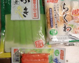 フキの水煮とちくわのオリーブ油、炒め揚げ作り方1写真