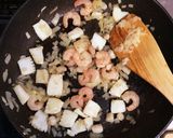 簡単☆シーフードパクチーチャーハン作り方6写真