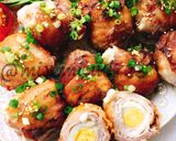 豚バラとうずら卵の肉巻きチーズ卵作り方16写真