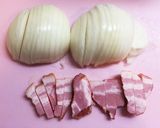 簡単ヘルシー♡車麩オニオングラタンスープ作り方1写真