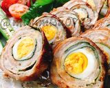 豚バラとうずら卵の肉巻きチーズ卵作り方17写真