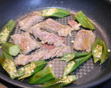 簡単！オクラと牛肉の豆板醤炒め作り方4写真