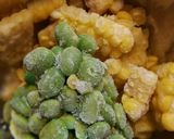 枝豆とコーンと甘い梅のおにぎり♥朝ご飯作り方1写真