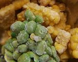 枝豆とコーンと甘い梅のおにぎり♥朝ご飯作り方1写真