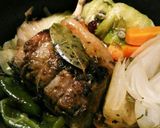 ストウブで豚肩ロース塊肉の蒸し焼き煮作り方5写真