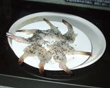 エビ・黒ゴマの蒸し物♪簡単電子レンジで♪作り方7写真