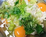 豆腐を入れて卵焼きー美味しいぎせい豆腐作り方3写真