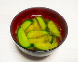 きゅうりとみょうがのお味噌汁作り方4写真